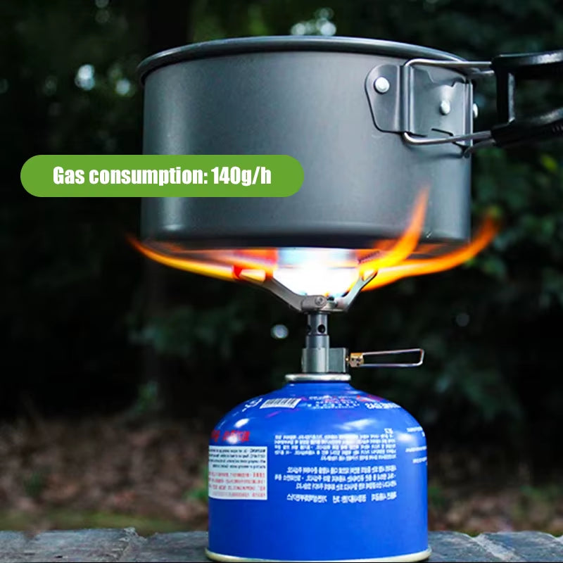 Outdoor Gas Stove Mini Titanium Camping Gas Burner 25G Ultralight Stove Survival Furnace Pocket Picnic Gas Cooker -3000T