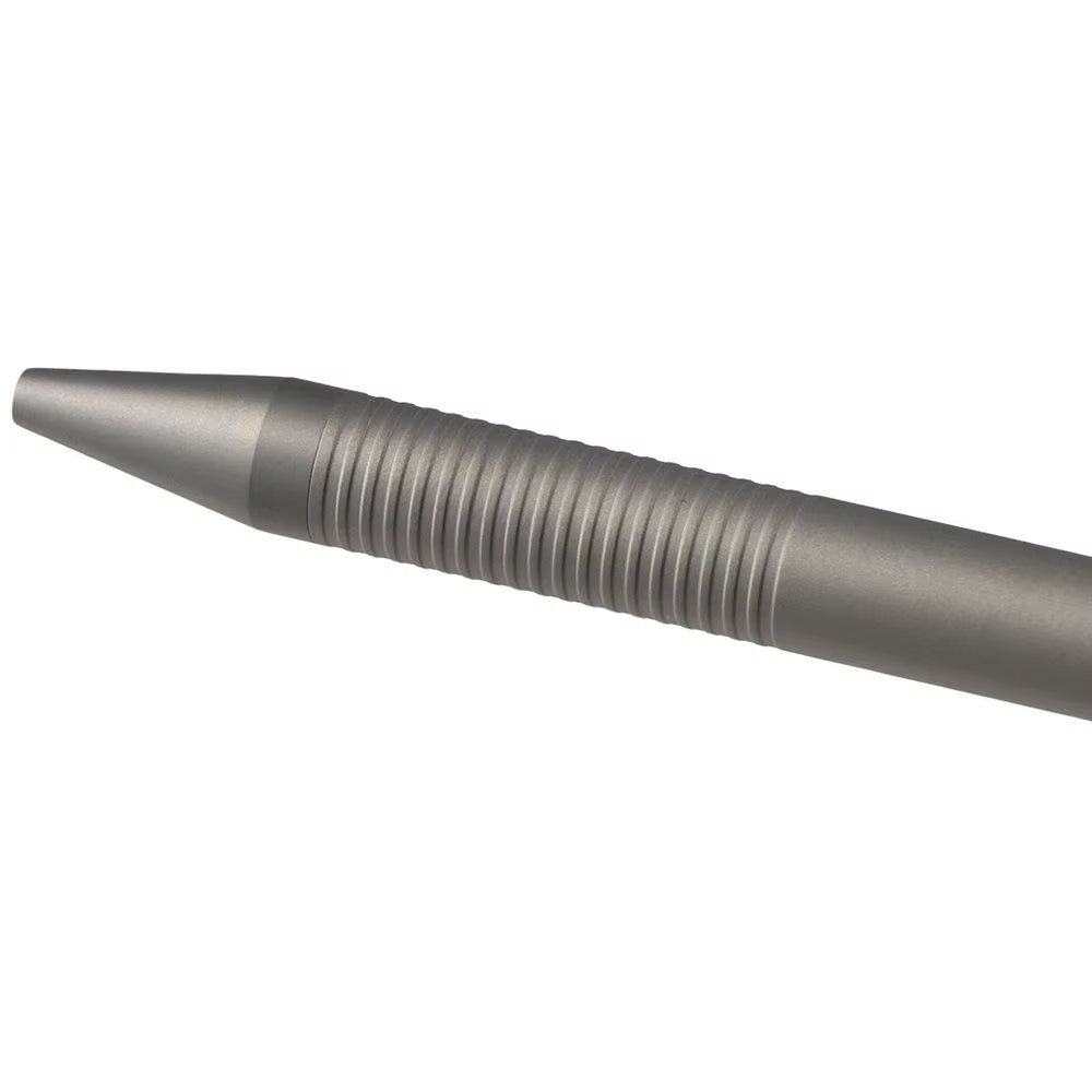 Retractable Titanuim Ballpoint Pen Grey Alloy Pen Bolt Action Pen Daily Use