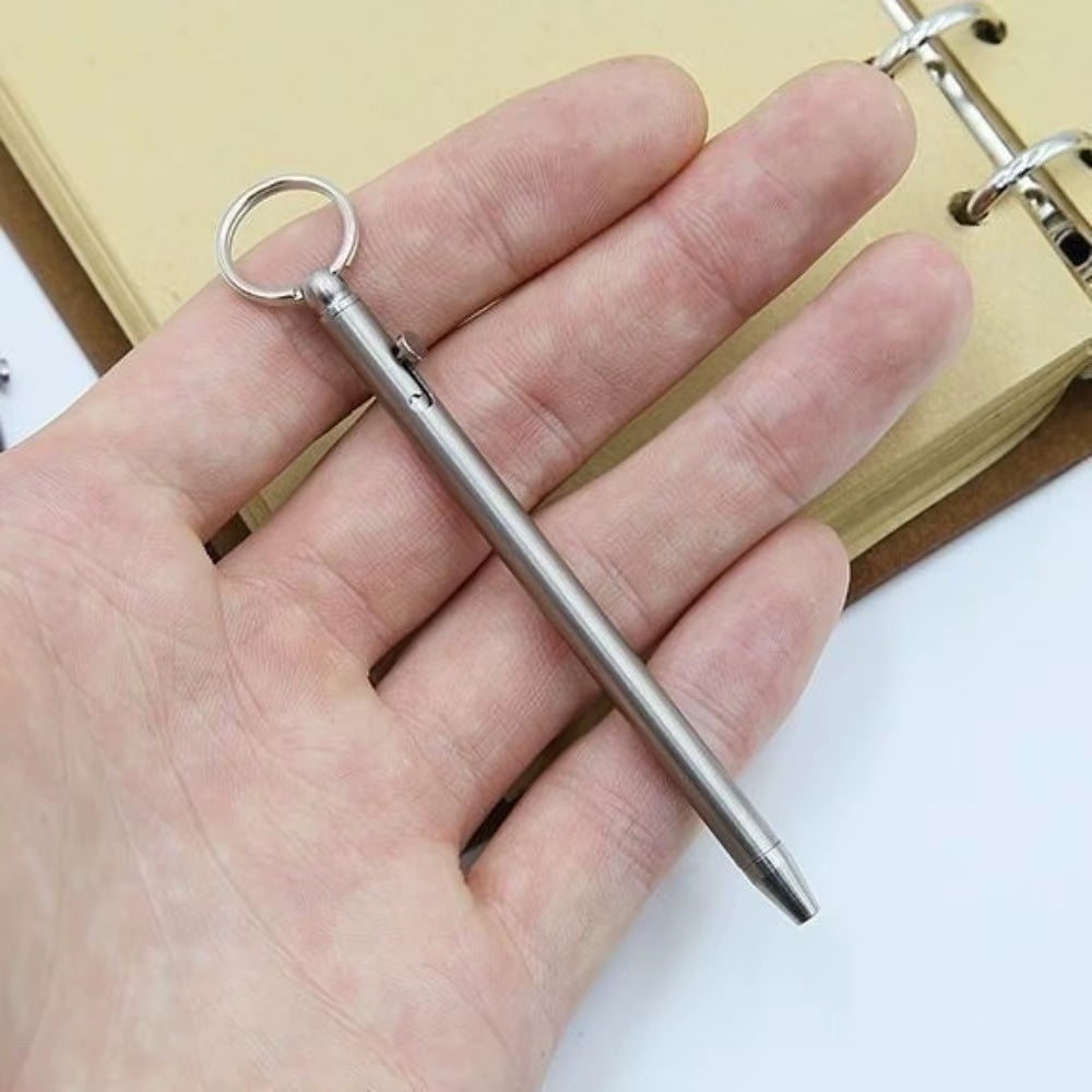 Multi-Functional Portable Bolt Pen Mini Size Titanium Alloy Pocket Pen Refillable Signature Pen Gift Giving
