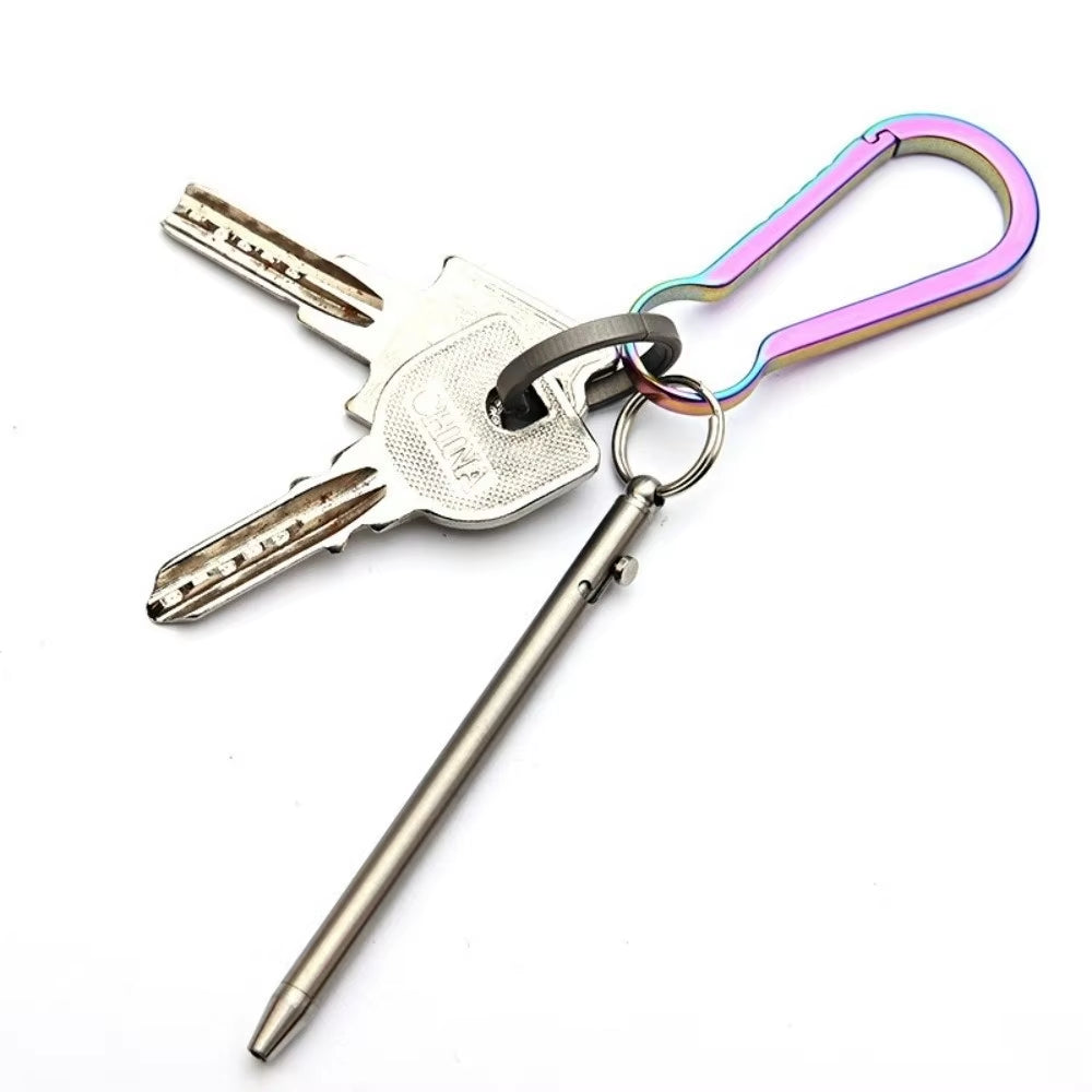Multi-Functional Portable Bolt Pen Mini Size Titanium Alloy Pocket Pen Refillable Signature Pen Gift Giving